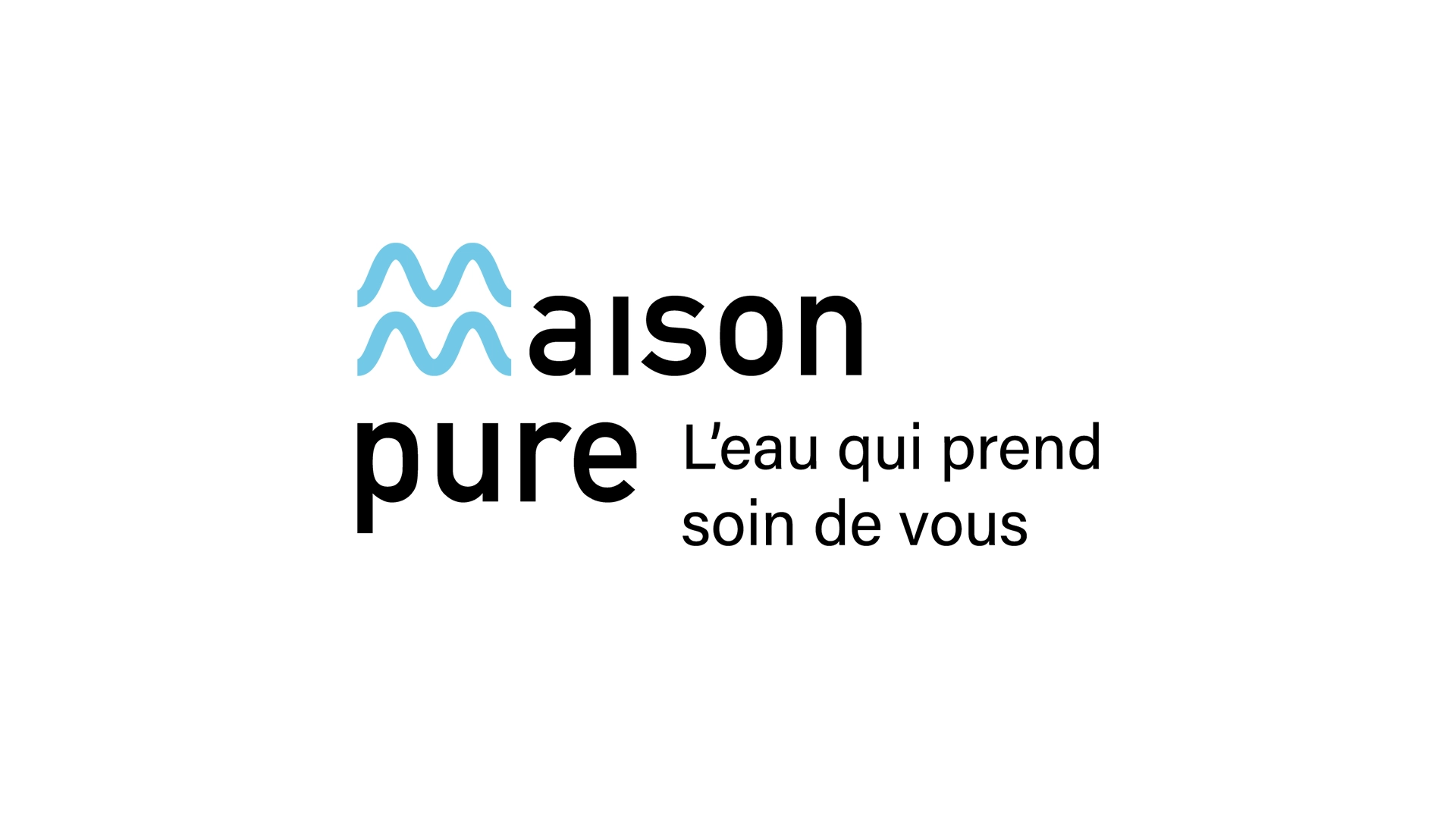 Nouveau logo Maison Pure - L'eau qui prend soin de vous - Agence GUS